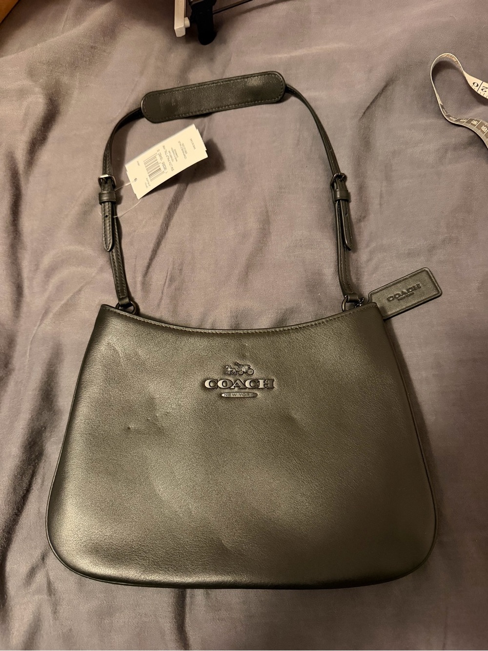 NWT Coach leather black shoulder bag